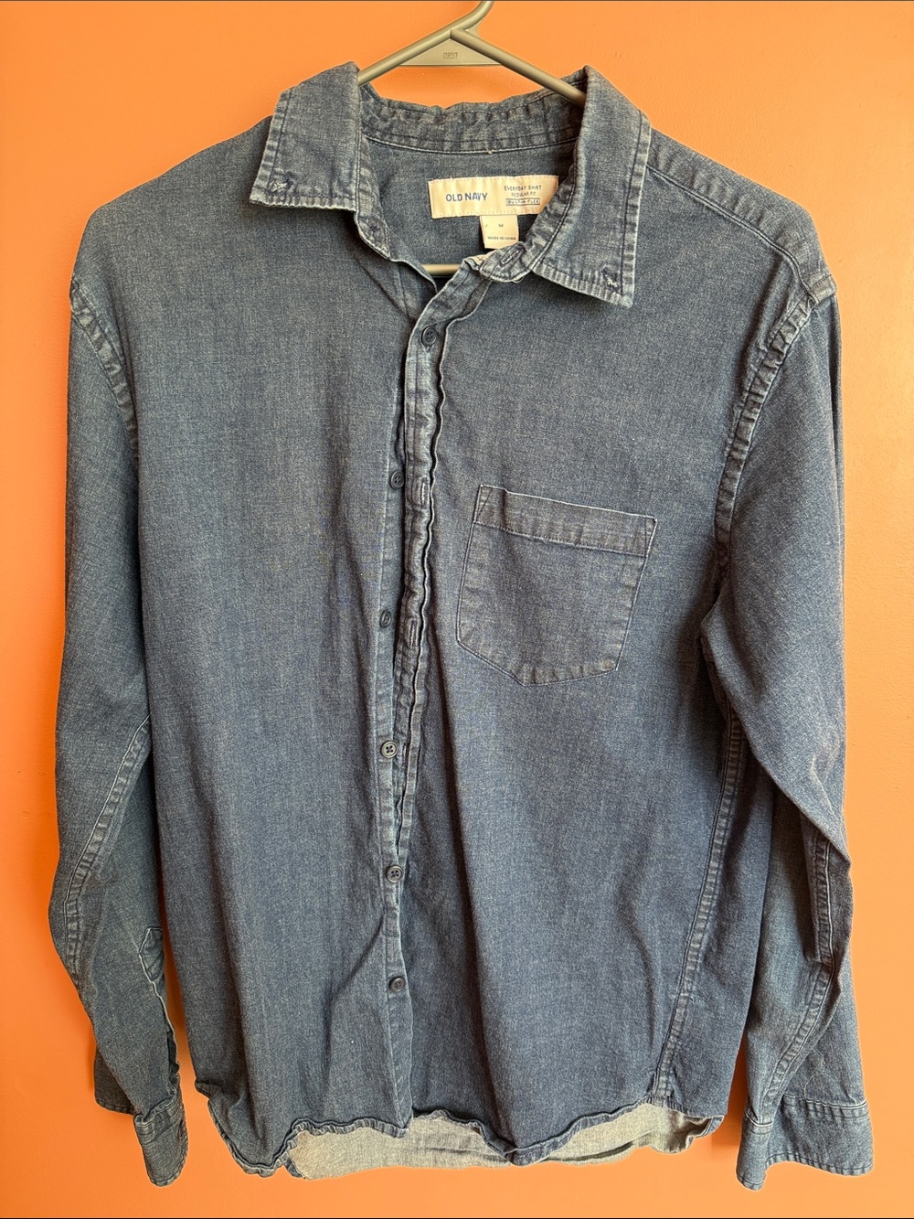 Old Navy Men's Indigo Button-Up Denim Shirt